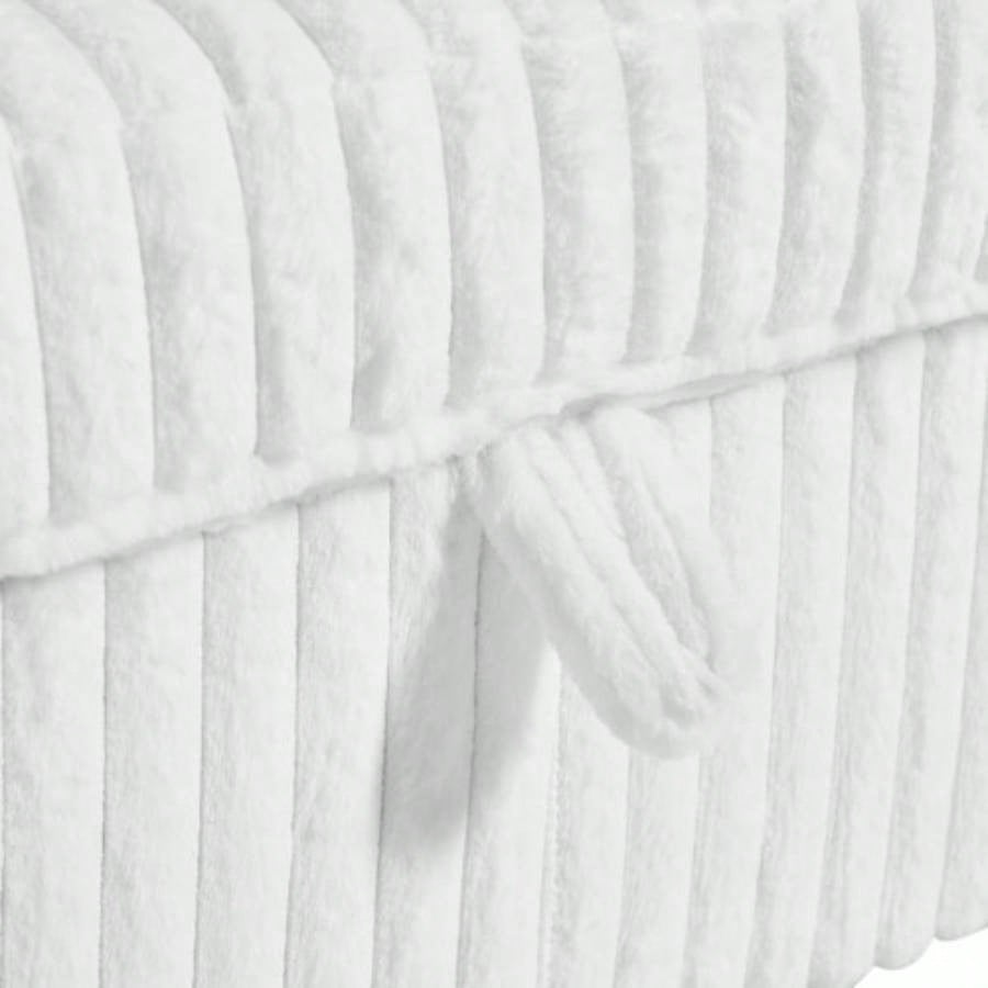 Living Room Square Tufted Upholstered Oversized Accent Ottoman with Storage Box, Large - White.