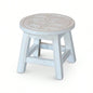Carved Wooden Step Stool, Butterflies, Espresso
