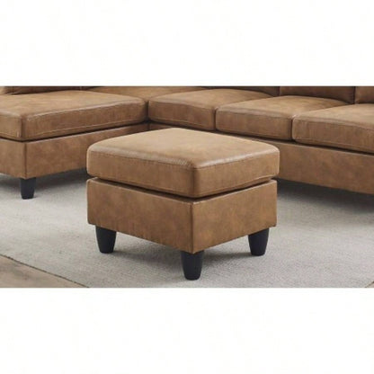 Sierra Faux Leather Ottoman