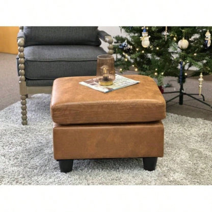 Sierra Faux Leather Ottoman