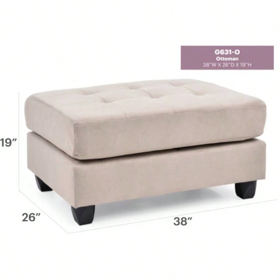 Malone G631 - O Ottoman, VANILLA