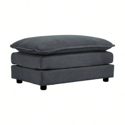 Chenille Fabric Ottomans Footrest to Combine with 2 Seater Sofa, 3 Seater Sofa and 4 Seater Sofa, Chenille