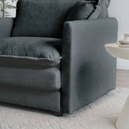 Chenille Fabric Ottomans Footrest to Combine with 2 Seater Sofa, 3 Seater Sofa and 4 Seater Sofa, Chenille