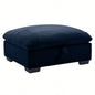 Corduroy Fabric Ottomans Footrest to Combine with 2 Seater Sofa, 3 Seater Sofa and 4 Seater Sofa, Bule Corduroy