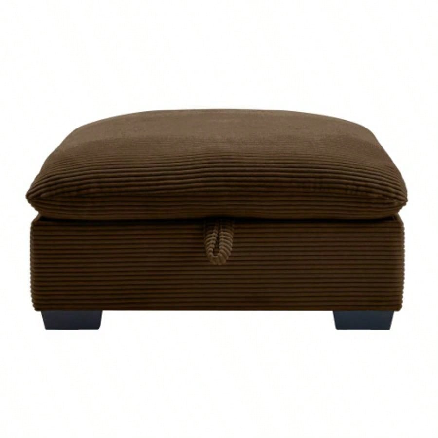 Corduroy Fabric Ottomans Footrest to Combine with 2 Seater Sofa, 3 Seater Sofa and 4 Seater Sofa, Bule Corduroy