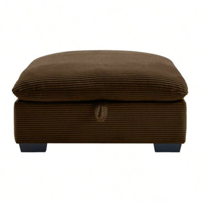 Corduroy Fabric Ottomans Footrest to Combine with 2 Seater Sofa, 3 Seater Sofa and 4 Seater Sofa, Bule Corduroy