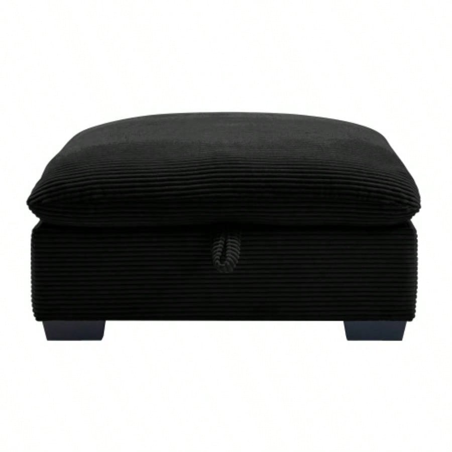 Corduroy Fabric Ottomans Footrest to Combine with 2 Seater Sofa, 3 Seater Sofa and 4 Seater Sofa, Bule Corduroy