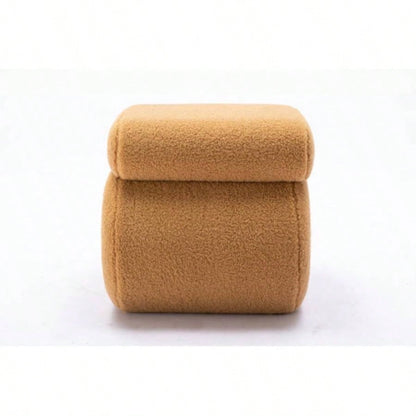 S - shape Teddy Fabric Ottoman Makeup Stool Footstool, Coffee