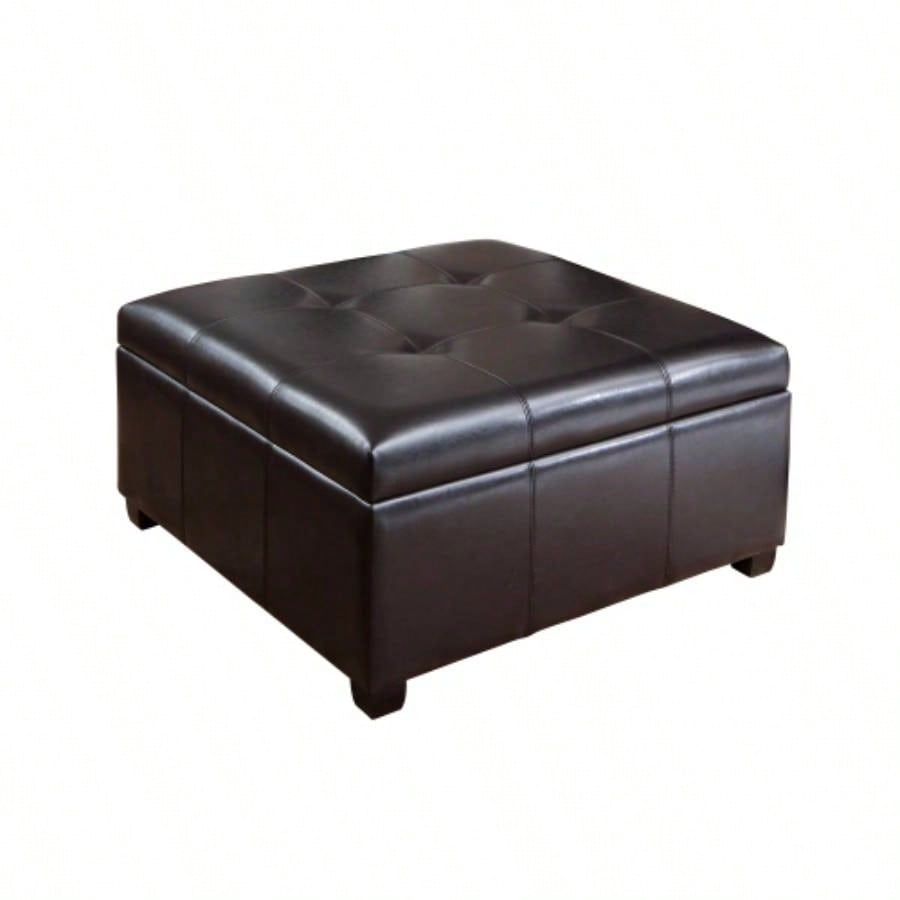 35inch Storage Ottoman, Large Square Ottoman with Storage, Tufted Ottomans Footstool Living Room