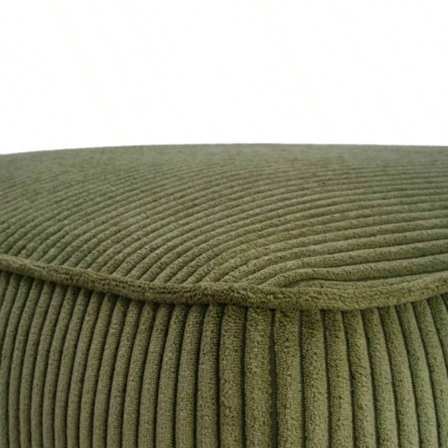 ISABELLA Square Ottoman, Olive Green, Corduroy