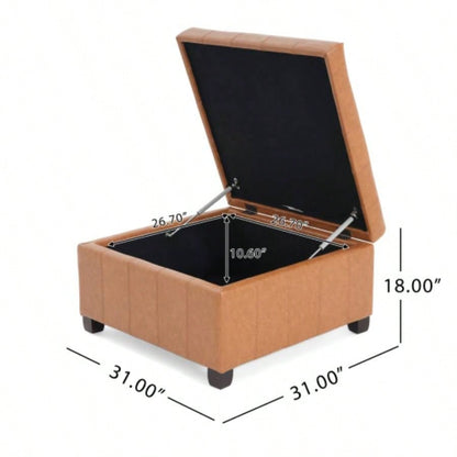 ISABELLA Storage Ottoman, PU