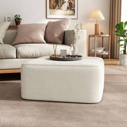 ISABELLA Square Ottoman, Olive Green, Corduroy
