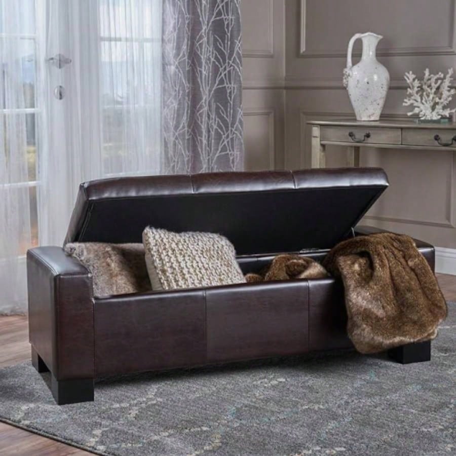 Large 51 Storage Ottoman, Tufted Storage Living Room, Entryway, or Bedroom