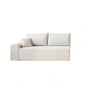 37.40Sofa ottoman, No Assembly Required, WhitePlush Corduroy Fabric