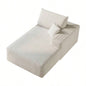 37.40Sofa ottoman, No Assembly Required, WhitePlush Corduroy Fabric