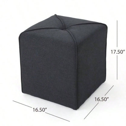 Dark Charcoal Ottoman