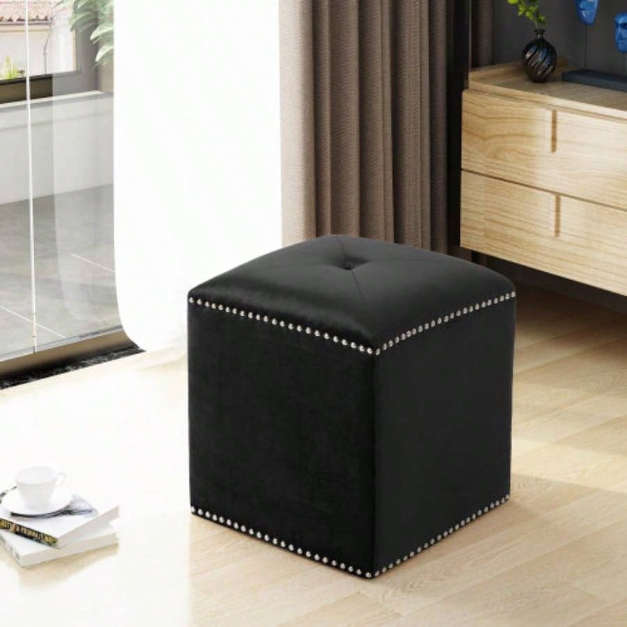 Dark Charcoal Ottoman