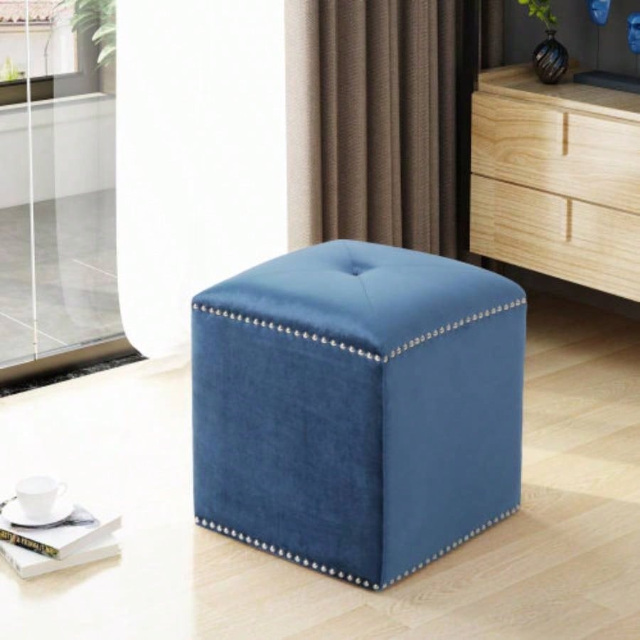 Dark Charcoal Ottoman