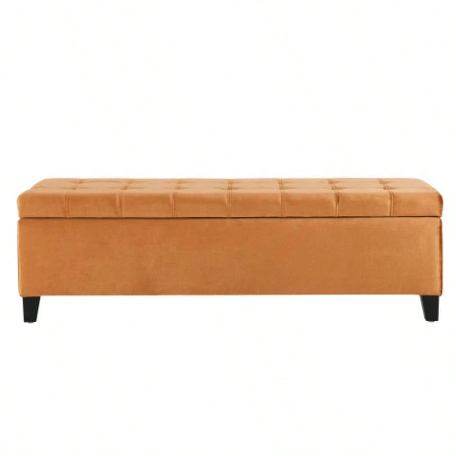 Storage Ottoman, Rectangular Ottoman, Upholstered Storage, Foot Rest Living Room, Entryway and Bedroom,
