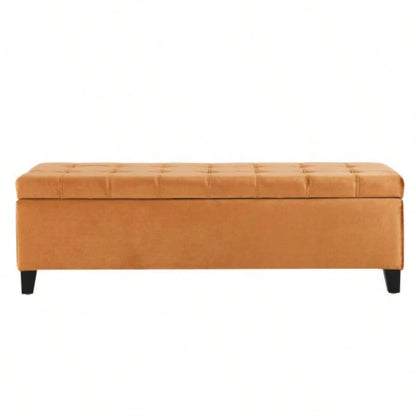 Storage Ottoman, Rectangular Ottoman, Upholstered Storage, Foot Rest Living Room, Entryway and Bedroom,
