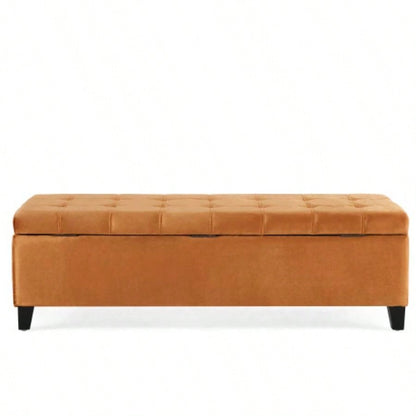 Storage Ottoman, Rectangular Ottoman, Upholstered Storage, Foot Rest Living Room, Entryway and Bedroom,