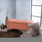 Home Decor, Tufted Ainsley Button Storage Ottoman with Hinged Lid, Ottoman with Storage Living Room Bedroom, Solid wood leg