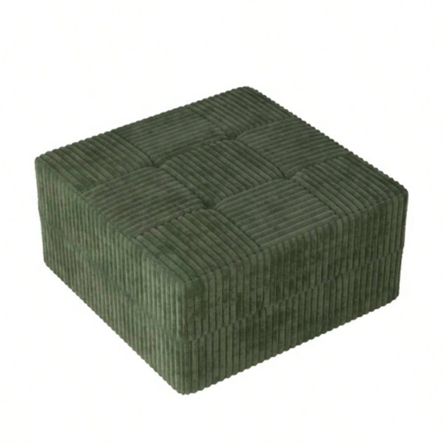 Ottoman sofa Compressed Sectional Sofa Modern Minimalist Style Corduroy Couch, Sleeper Sofa Living Room, Bedroom, Comfy Compressed Sofa Couch Space - Efficient Design - green