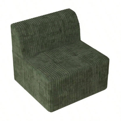 Ottoman sofa Compressed Sectional Sofa Modern Minimalist Style Corduroy Couch, Sleeper Sofa Living Room, Bedroom, Comfy Compressed Sofa Couch Space - Efficient Design - green