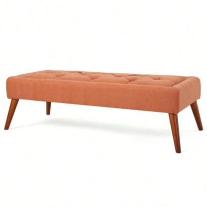 Ottoman Upholstered Bedroom End of Bed, Button - Tufted Footstool Entryway Living Room Dining Room