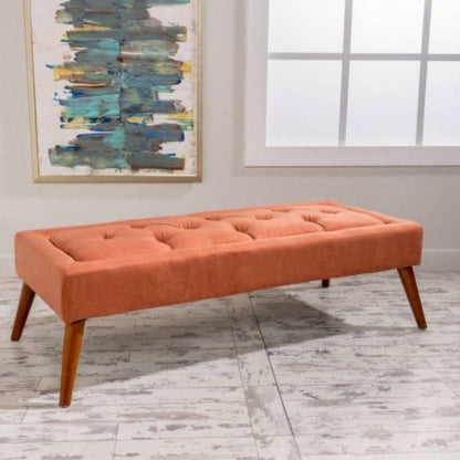 Ottoman Upholstered Bedroom End of Bed, Button - Tufted Footstool Entryway Living Room Dining Room