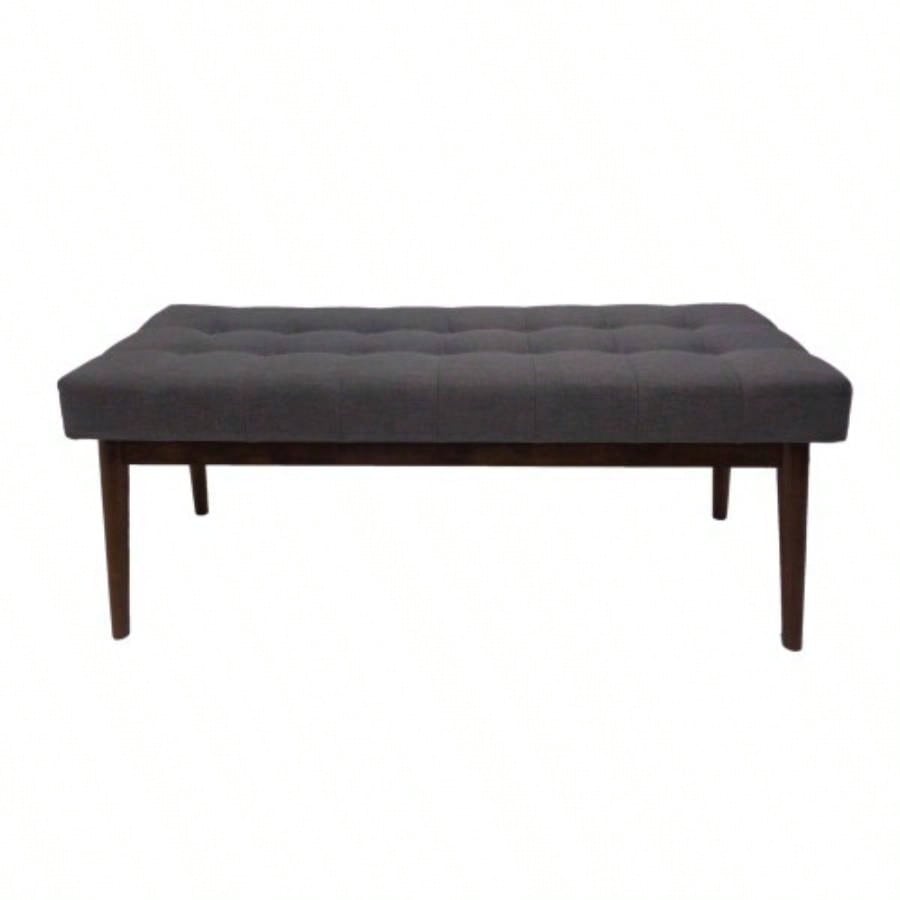 Mid - Ottoman Entryway Dining Room Living Room Bedroom End of Bed, Upholstered Fabric Design with Button - Tufted Detail