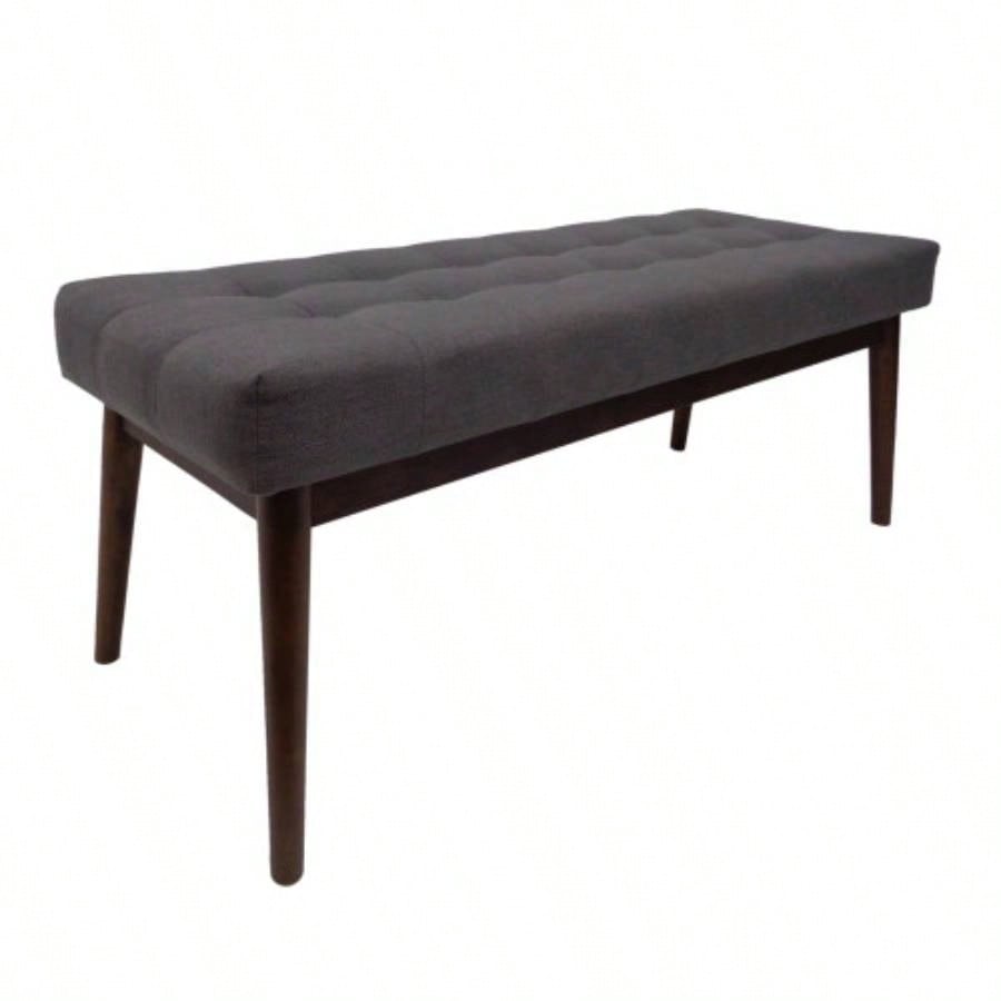Mid - Ottoman Entryway Dining Room Living Room Bedroom End of Bed, Upholstered Fabric Design with Button - Tufted Detail