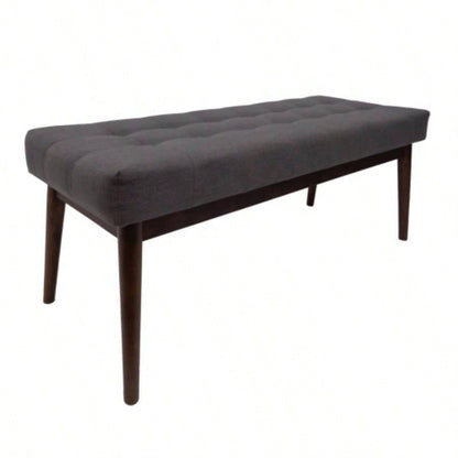 Mid - Ottoman Entryway Dining Room Living Room Bedroom End of Bed, Upholstered Fabric Design with Button - Tufted Detail