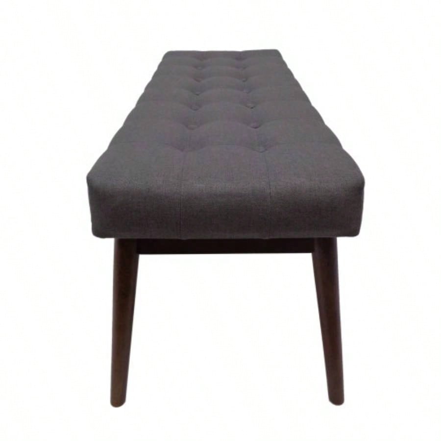 Mid - Ottoman Entryway Dining Room Living Room Bedroom End of Bed, Upholstered Fabric Design with Button - Tufted Detail