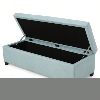 50 inch Wide Contemporary Rectangle Storage Ottoman Upholstered, Living Room, Entryway and Family Room