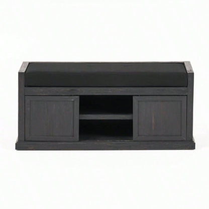 Storage with Acacia wood, Shoe with Padded Cushion, Entryway with 2 Doors Entryway, Living Room, Bedroom
