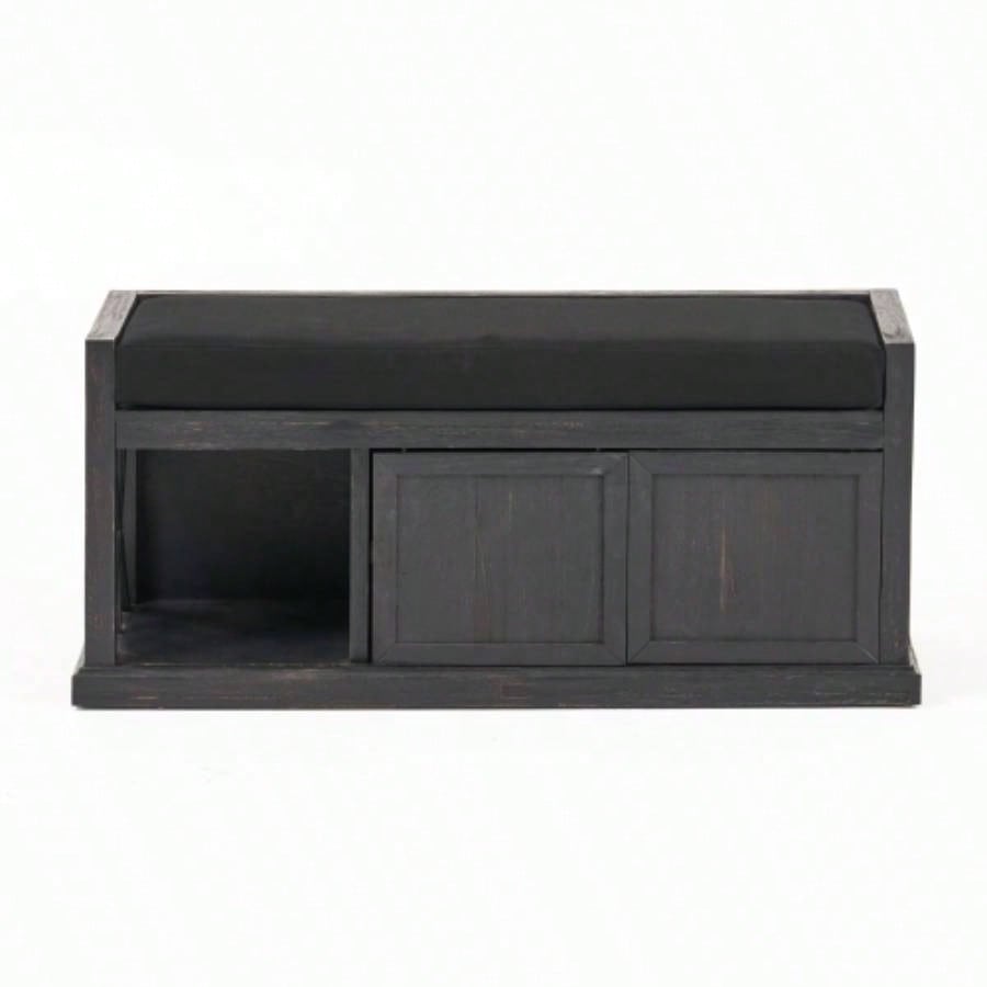 Storage with Acacia wood, Shoe with Padded Cushion, Entryway with 2 Doors Entryway, Living Room, Bedroom