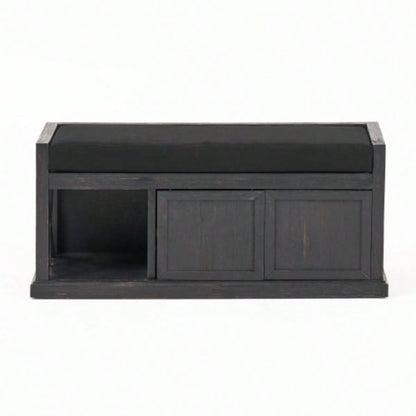 Storage with Acacia wood, Shoe with Padded Cushion, Entryway with 2 Doors Entryway, Living Room, Bedroom