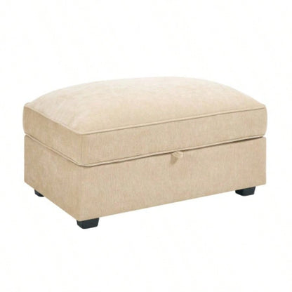 Ottoman - chenille - Wheat