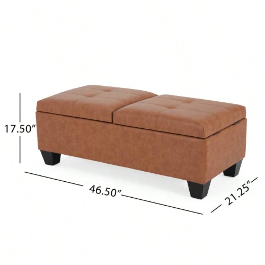 LANISTER Storage Ottoman - DBL TOP