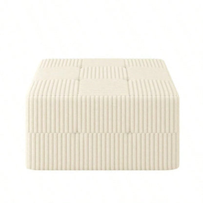 Ottoman sofa Compressed Sectional Sofa Modern Minimalist Style Corduroy Couch, Sleeper Sofa Living Room, Bedroom, Comfy Compressed Sofa Couch Space - Efficient Design - WHITE