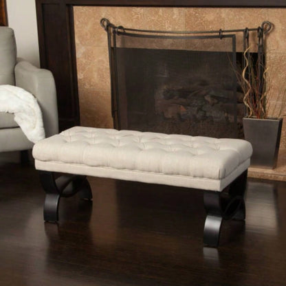 Storage Ottoman with Solid wood, Tufted Ottoman with Storage Living Room, Large End of Bed Ottomans, Modern Entryway Benches, Window Bedroom Benches Foot of Bed