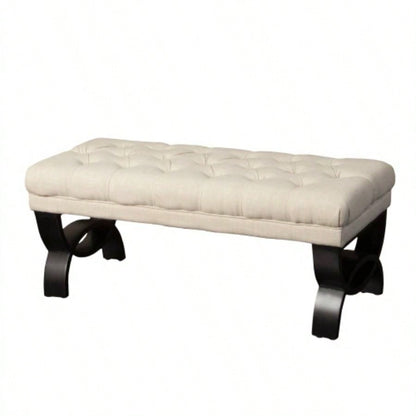 Storage Ottoman with Solid wood, Tufted Ottoman with Storage Living Room, Large End of Bed Ottomans, Modern Entryway Benches, Window Bedroom Benches Foot of Bed