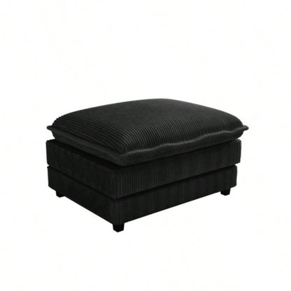 Modular Sectional Sofa, Deep Couch Living Room, Modern L - Shaped Sofa Living Room Bedroom Apartment, BLACK