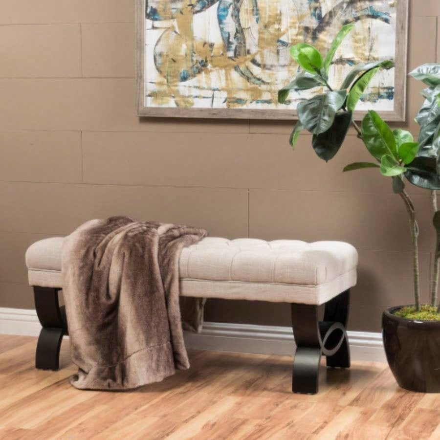 Storage Ottoman with Solid wood, Tufted Ottoman with Storage Living Room, Large End of Bed Ottomans, Modern Entryway Benches, Window Bedroom Benches Foot of Bed