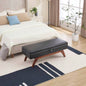 COOLMORE Teddy wool fabric, solid wood feet solid weighing, and bed end stool with storage function
