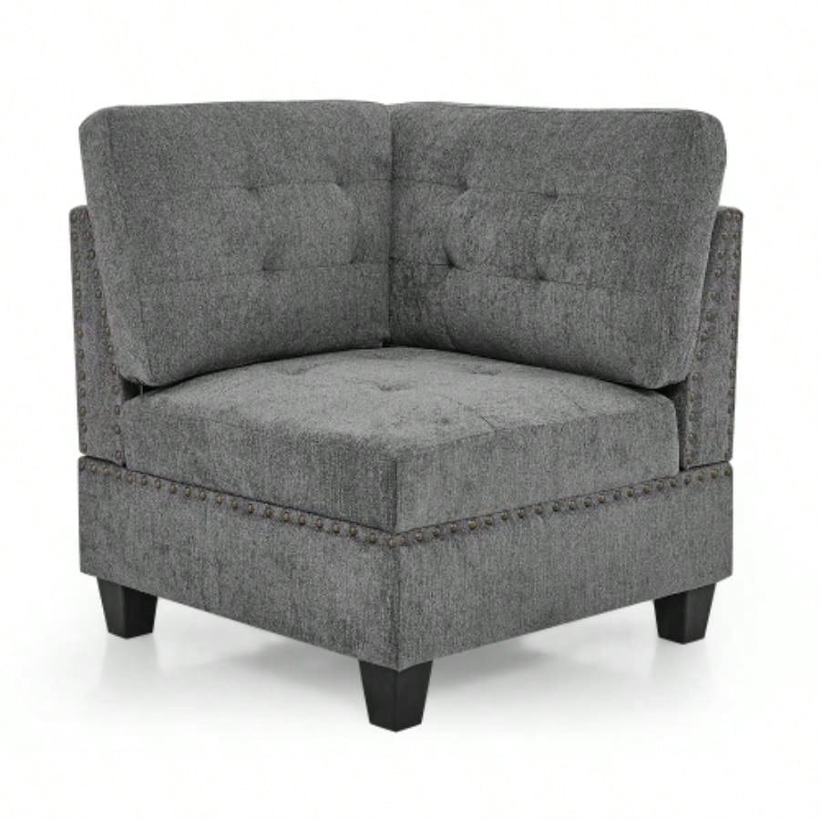 Ottoman Sofa Modular Sectional, Chenille