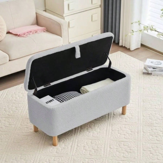 Basics Upholstered Storage Ottoman and Entryway