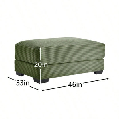 28 Ottoman Corduroy - Green