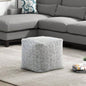 Square Pouf Plush Corduroy Fabric Upholstery Modern Ottoman, Footstool, Non - Slip Floor Pouf, Bean Bag Chair, 1pc Sitting Pouf